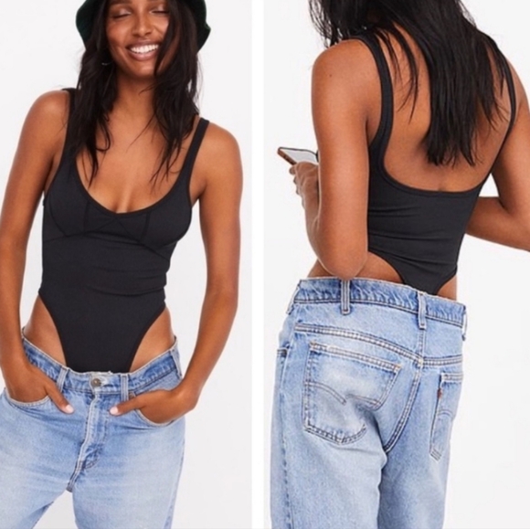 FOR LOVE AND LEMONS CLARA RIBBED THONG BODYSUIT - Picture 1 of 6